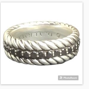 David Yurman Black Diamond unisex band ring